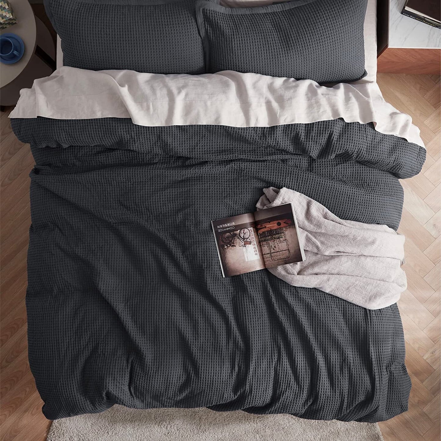 Waffle Weave Pure Cotton Duvet Cover Sets