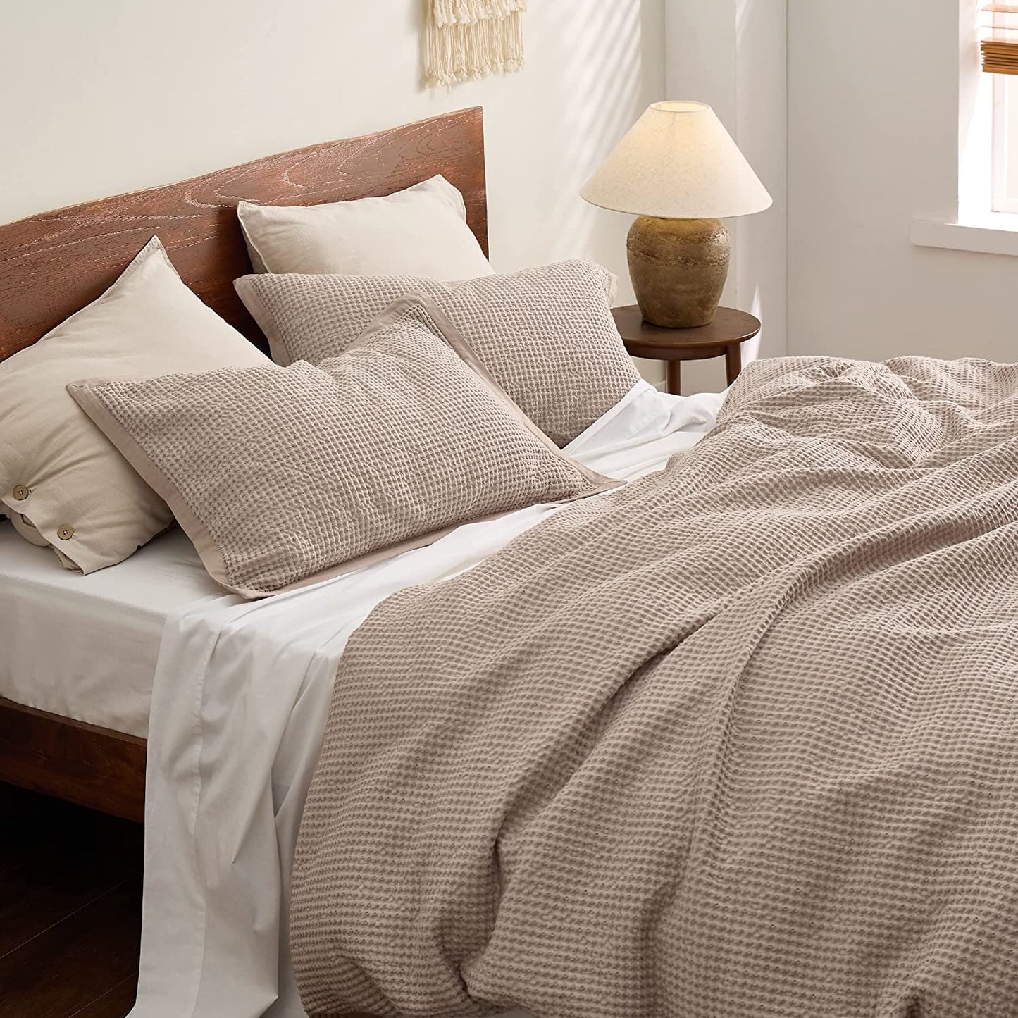 Waffle Weave Pure Cotton Duvet Cover Sets