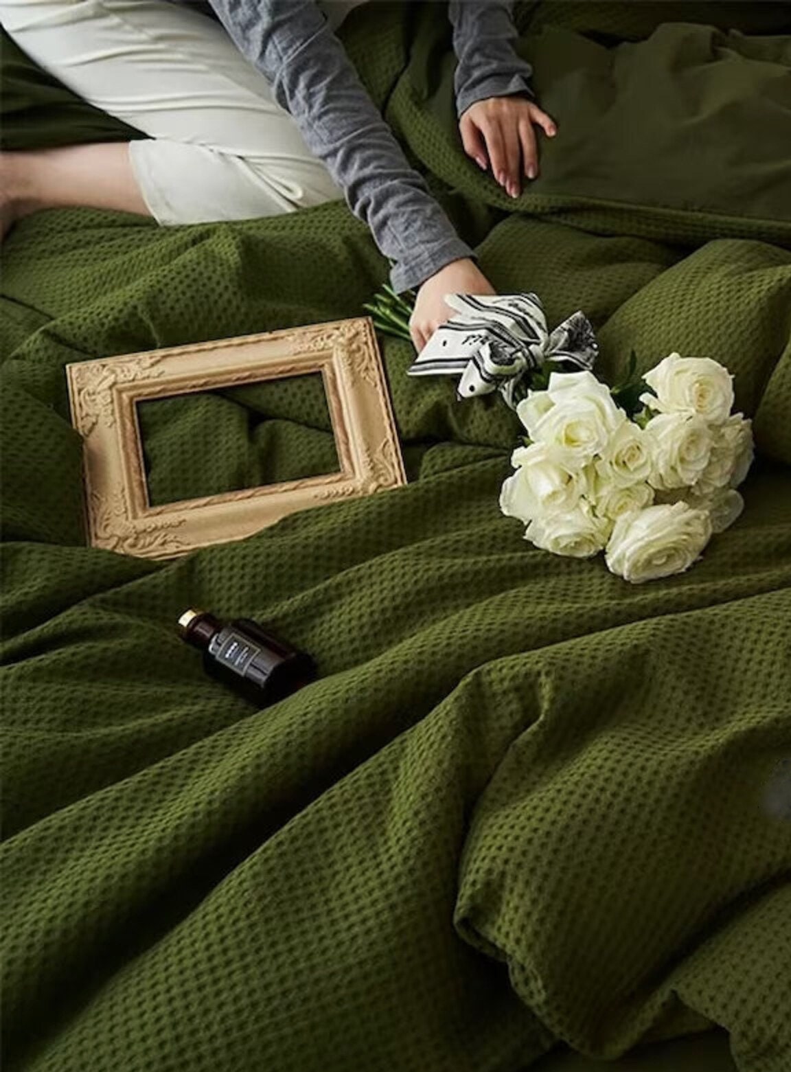 Waffle Weave Pure Cotton Duvet Cover Sets