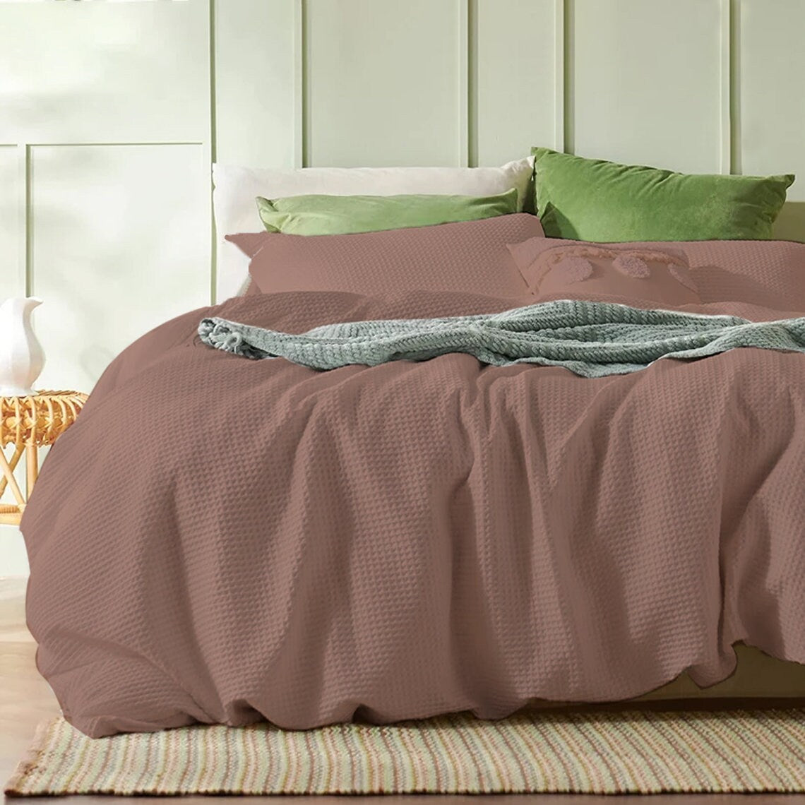 Waffle Weave Pure Cotton Duvet Cover Sets