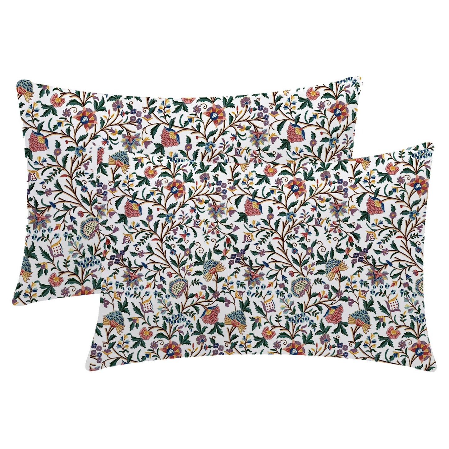 Sienna - 3 Piece Crewel Embroidered Duvet Set | Linen Cotton Mix | Embroidered Duvet Cover with Embroidered Pillowcases | Handmade | Soft