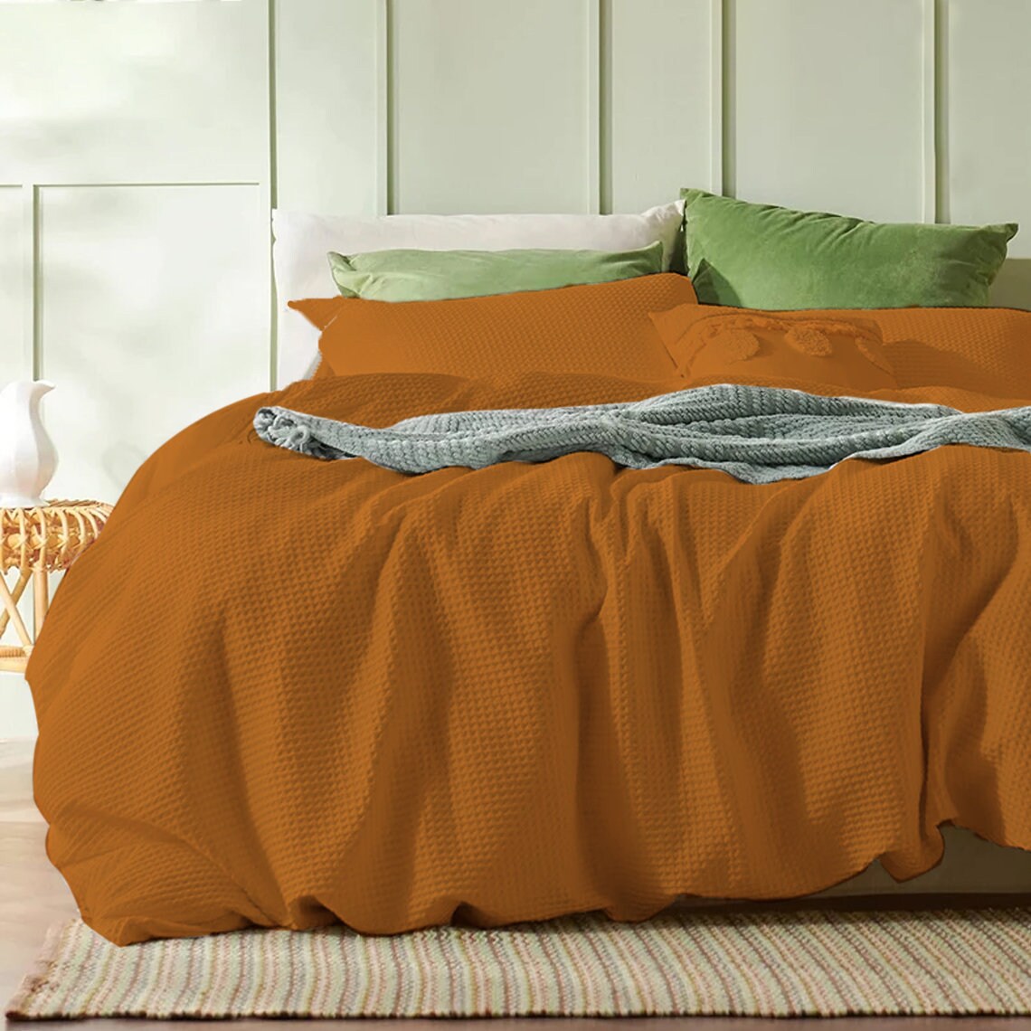 Waffle Weave Pure Cotton Duvet Cover Sets