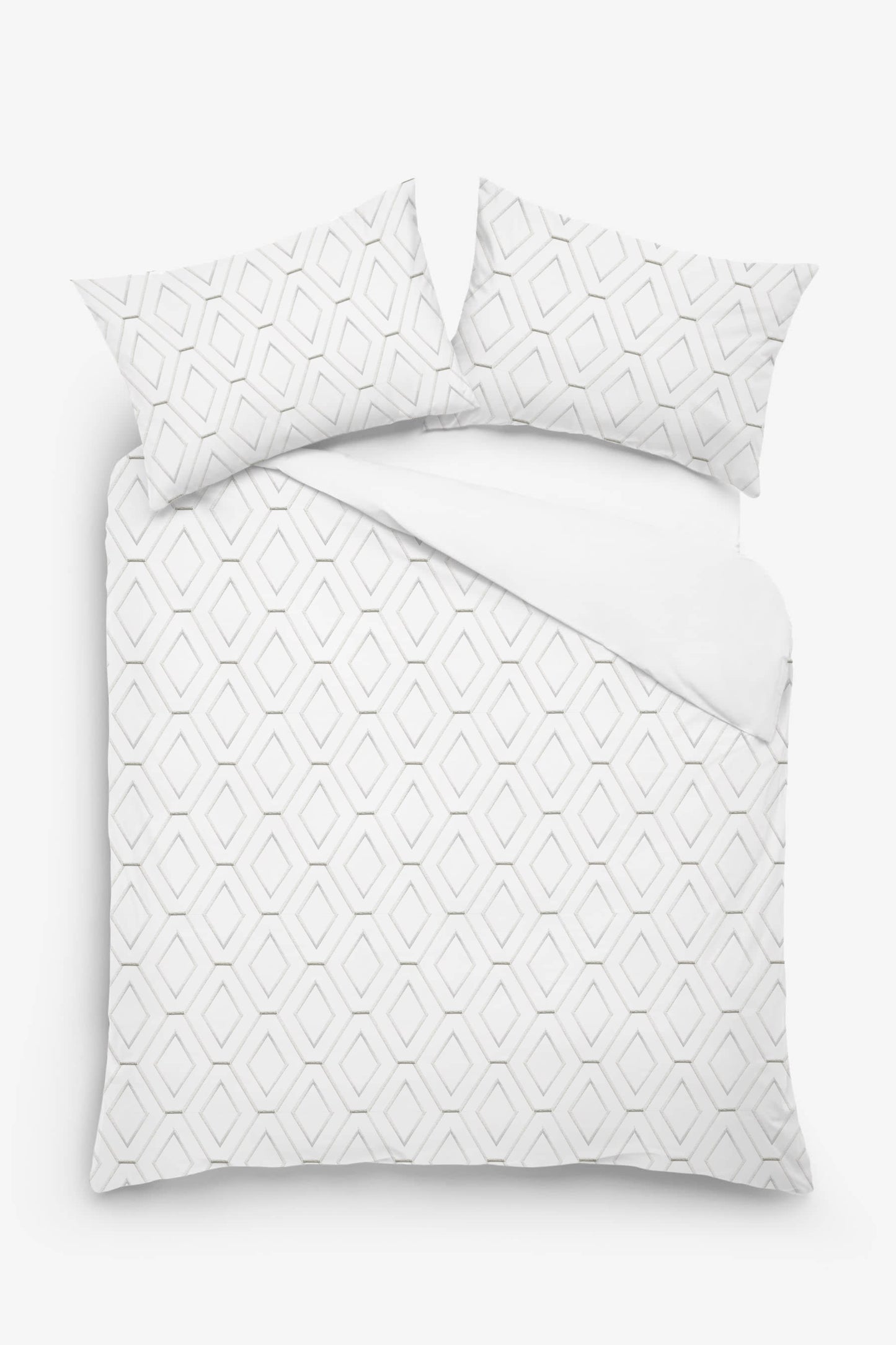 Ember - 3 Piece Crewel Embroidered Duvet Set | Linen Cotton Mix | Embroidered Duvet Cover with Embroidered Pillowcases | Handmade | Soft