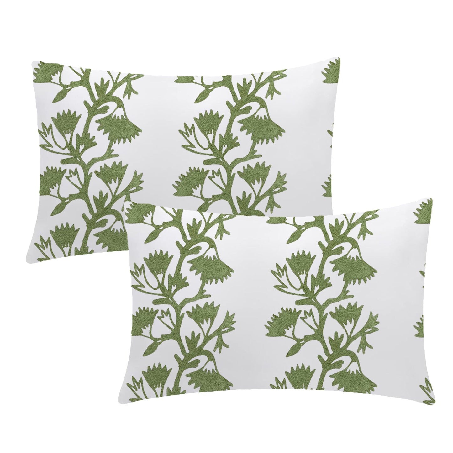 Xanthe - 3 Piece Crewel Embroidered Duvet Set | Linen Cotton Mix | Embroidered Duvet Cover with Embroidered Pillowcases | Handmade | Soft