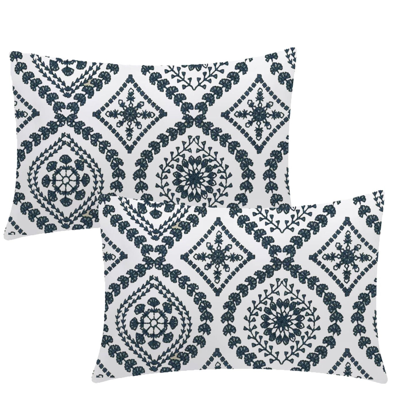 Nikoleta - 3 Piece Crewel Embroidered Duvet Set | Linen Cotton Mix | Embroidered Duvet Cover with Embroidered Pillowcases | Handmade | Soft