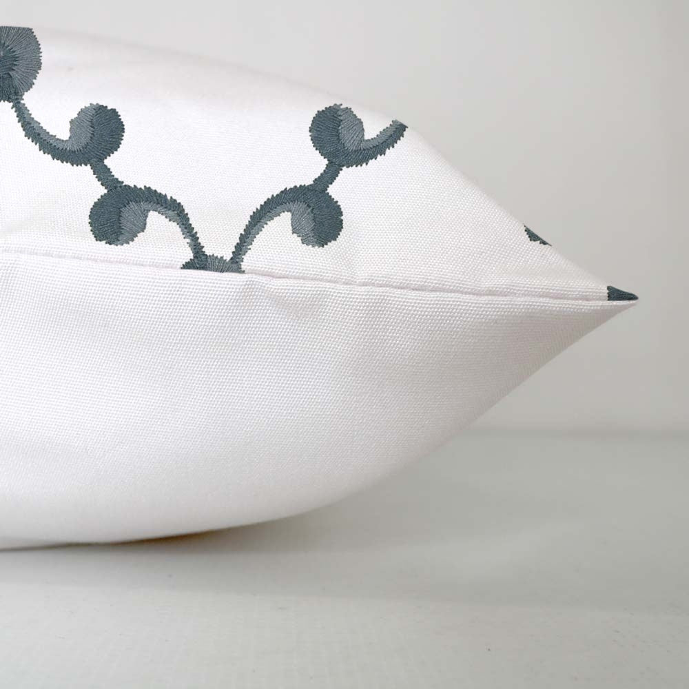 Alethea - Set of 4 Pieces | Cotton Linen Fabric | Crewel Embroidered | Pillow/Cushion Cover Set | With or Without Insert