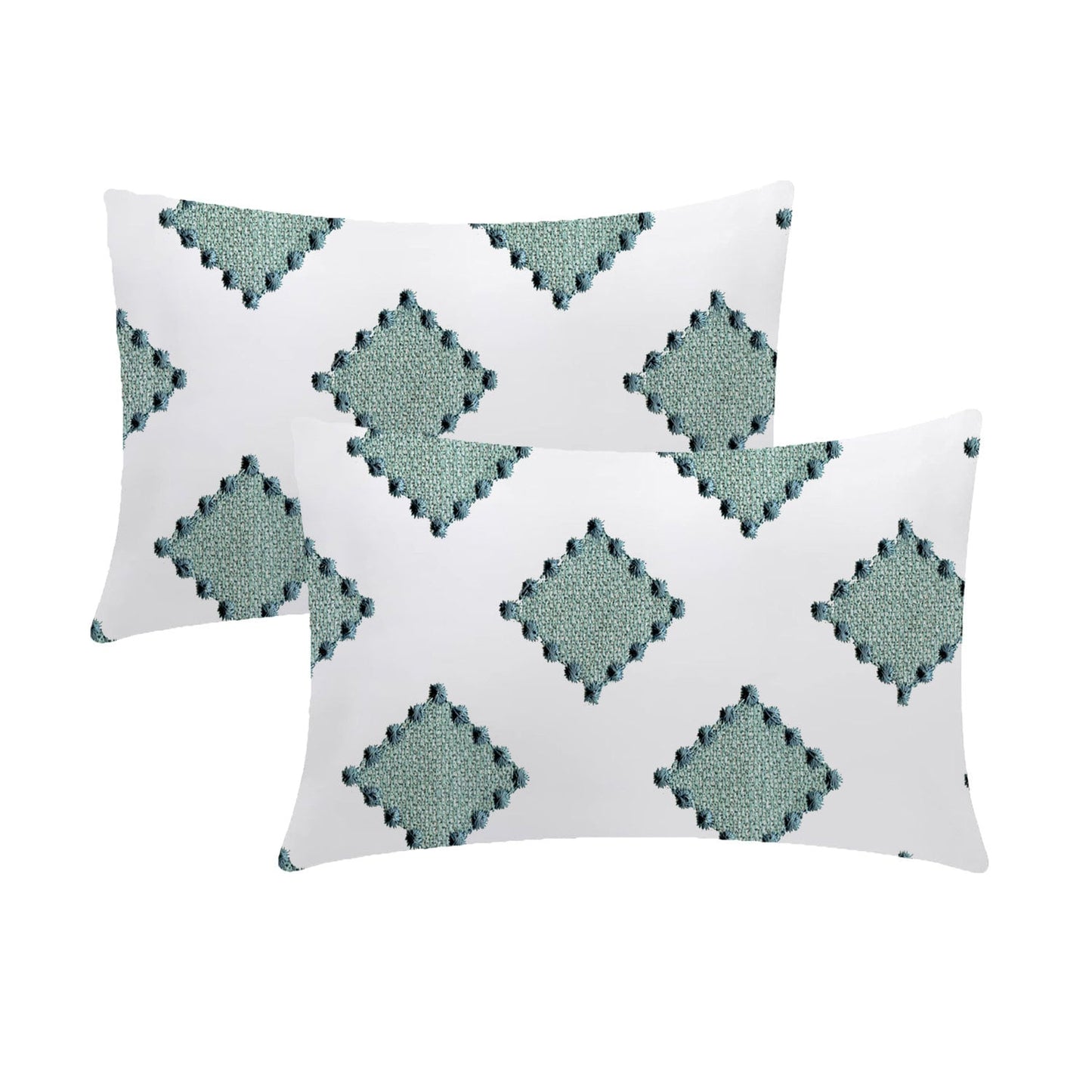 Anna - 3 Piece Crewel Embroidered Duvet Set | Linen Cotton Mix | Embroidered Duvet Cover with Embroidered Pillowcases | Handmade | Soft