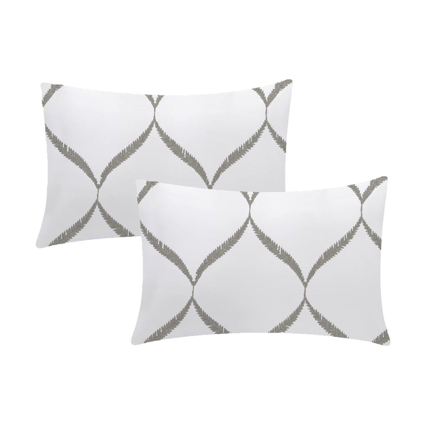 Calliope - 3 Piece Crewel Embroidered Duvet Set | Linen Cotton Mix | Embroidered Duvet Cover with Embroidered Pillowcases | Handmade | Soft