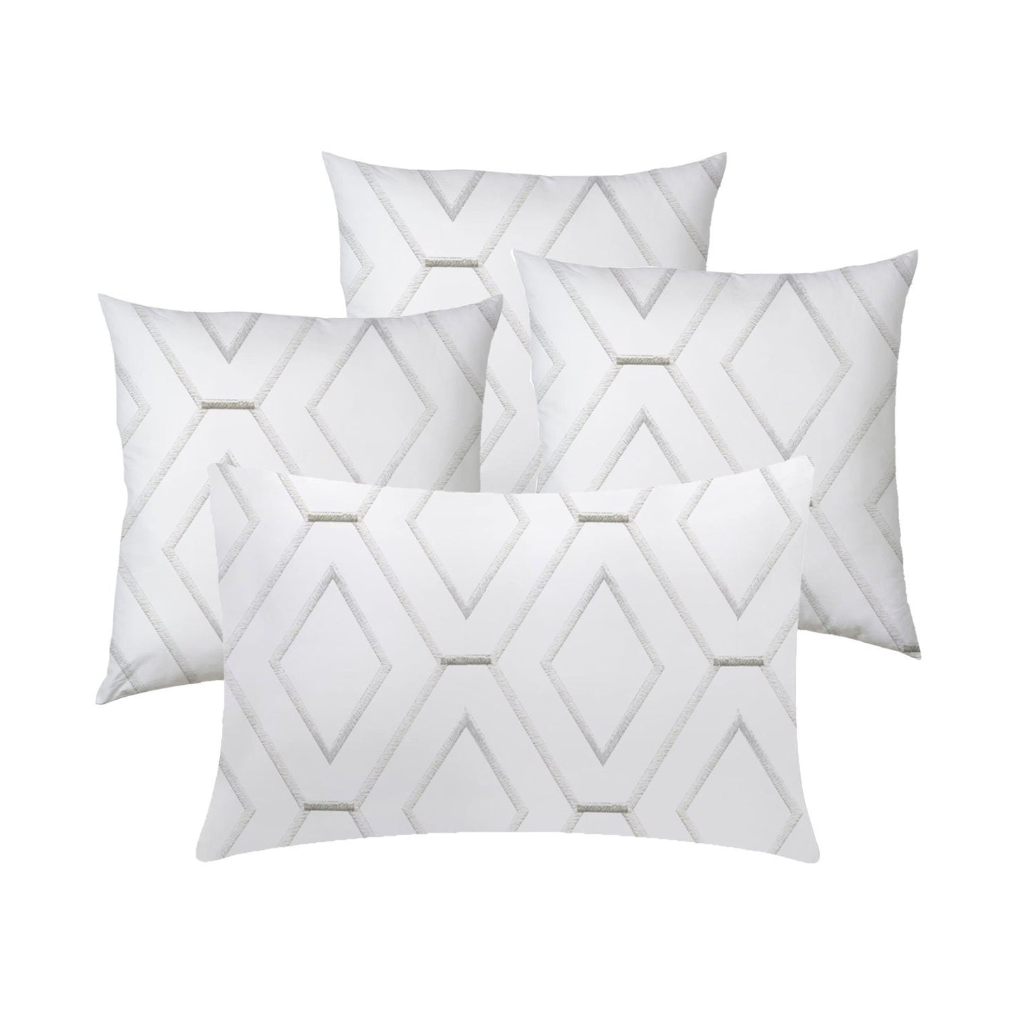Ember - 3 Piece Crewel Embroidered Duvet Set | Linen Cotton Mix | Embroidered Duvet Cover with Embroidered Pillowcases | Handmade | Soft