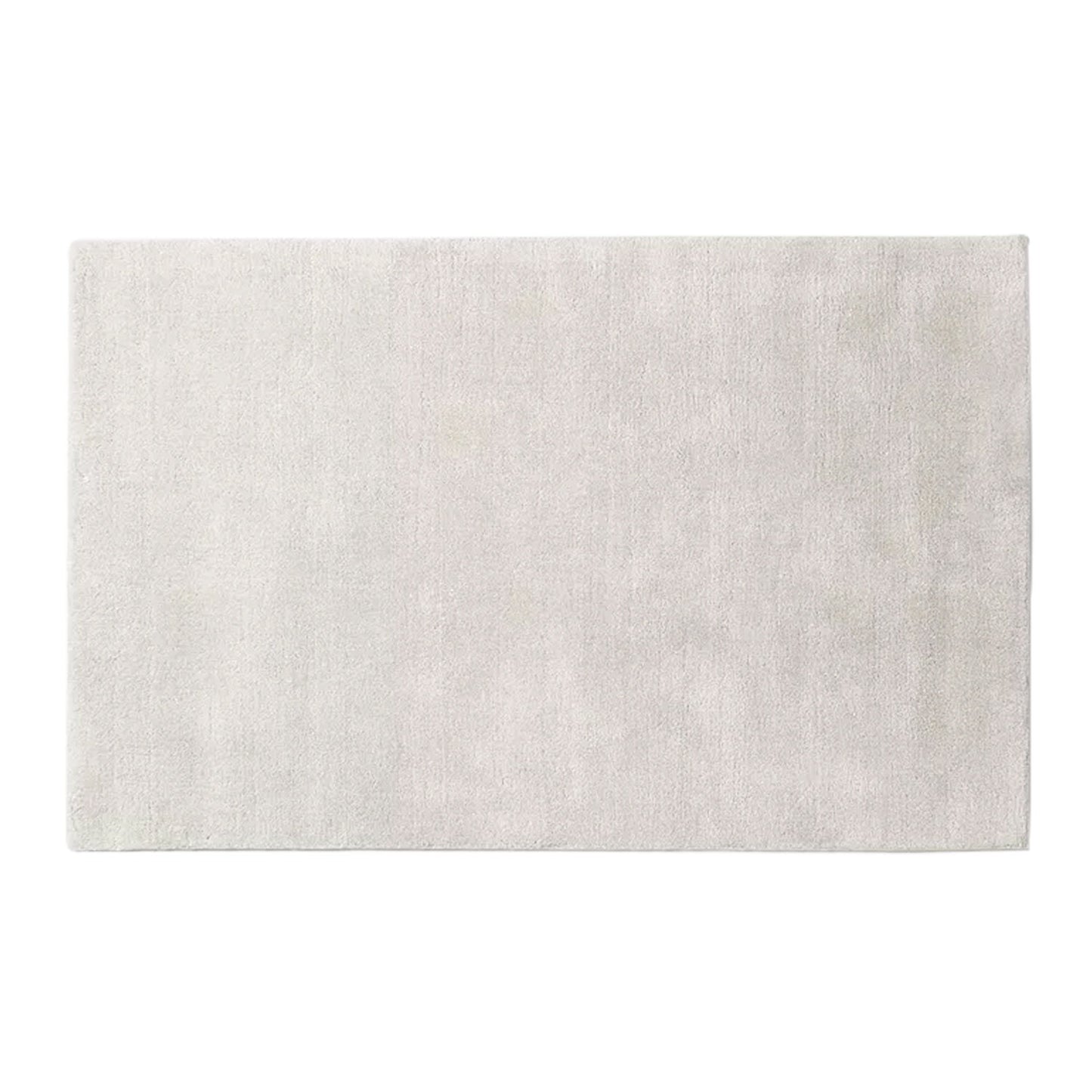 White Grey | Solid Color - Handcrafted Rug/Carpet | Pure Wool | Hand Tufted | High Pile | High Density | Yarn Dyed