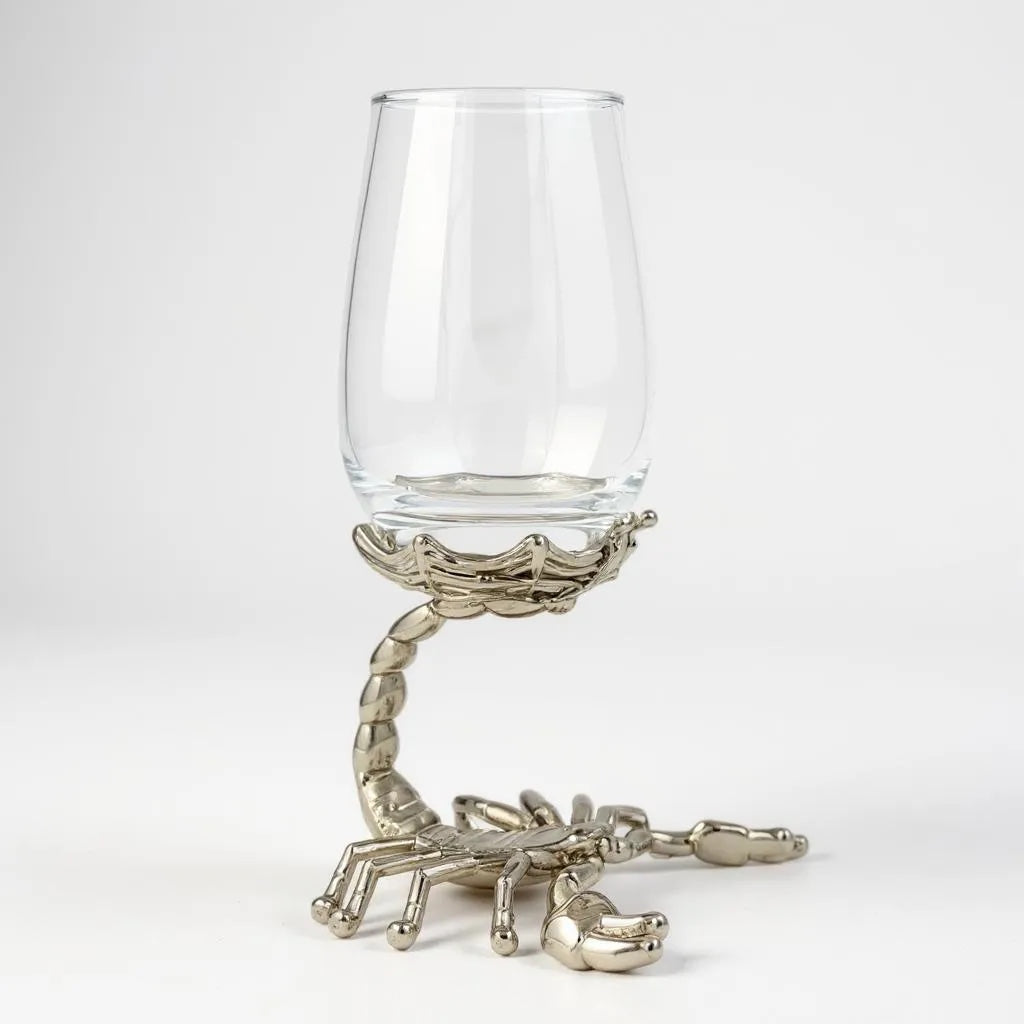 Set of 4 Scorpion Wine Glasses