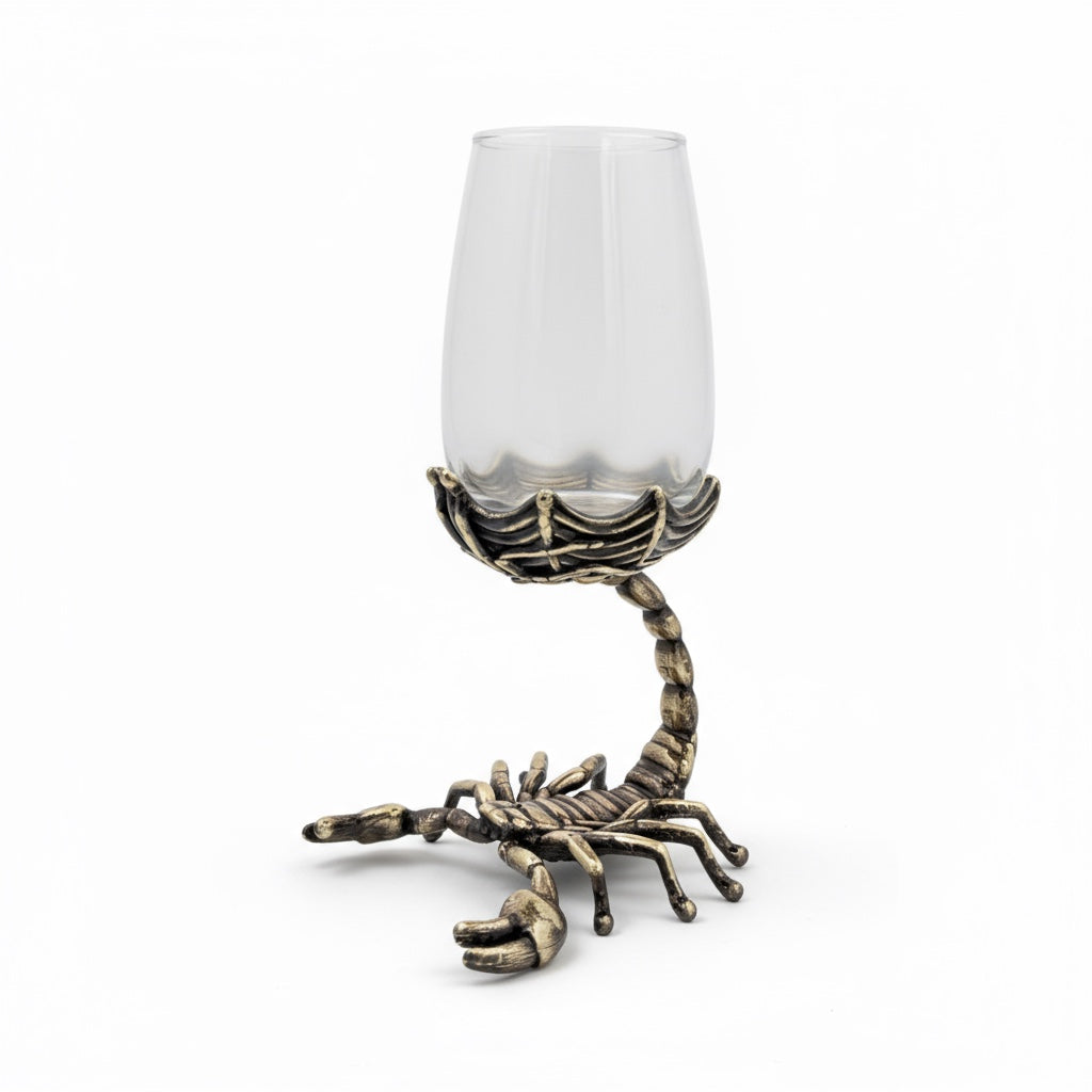 Set of 4 Scorpion Wine Glasses