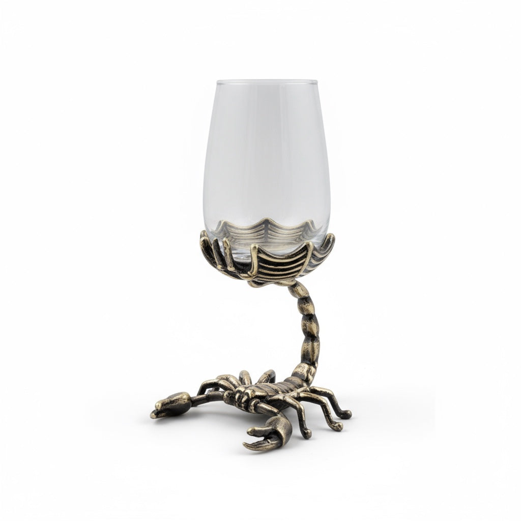 Set of 4 Scorpion Wine Glasses