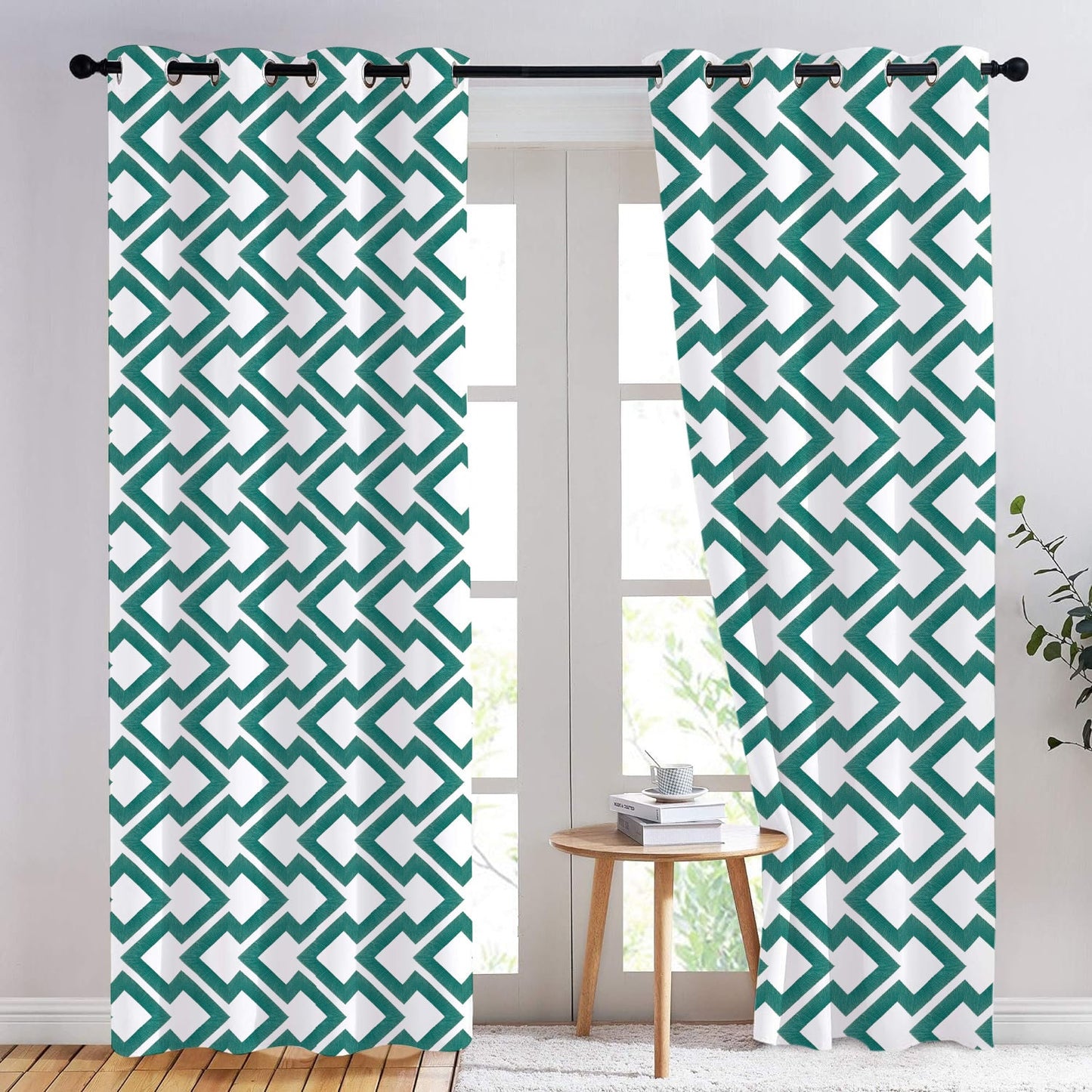 Aria - Set of 2 Panels Crewel Embroidered Curtains | Linen Cotton Mix | Fully Embroidered | Lined