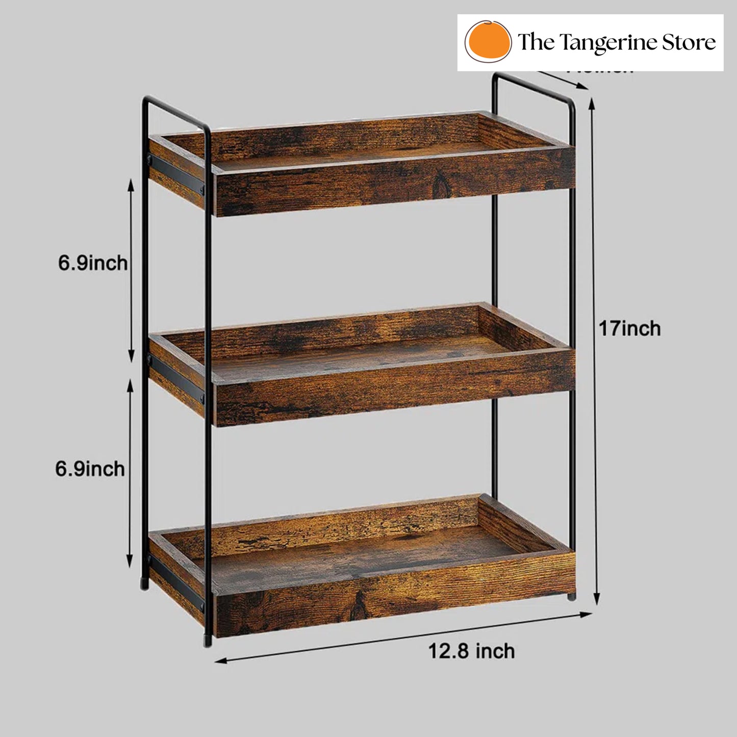 3-Tier Multi-Purpose Wooden Spice Rack/Bathroom Counter Cosmetic Organizer