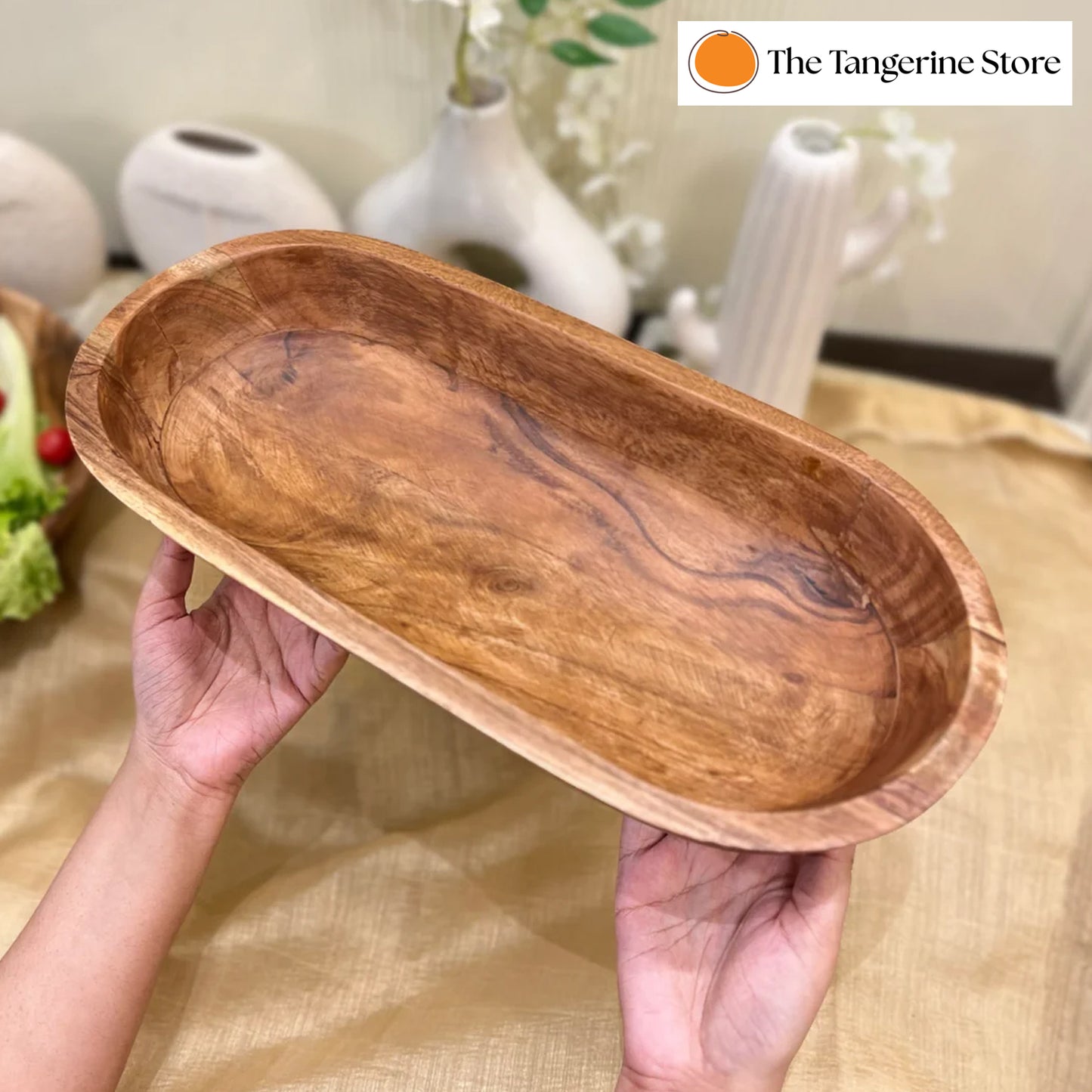 Acacia Wood Serving/Storage Bowl