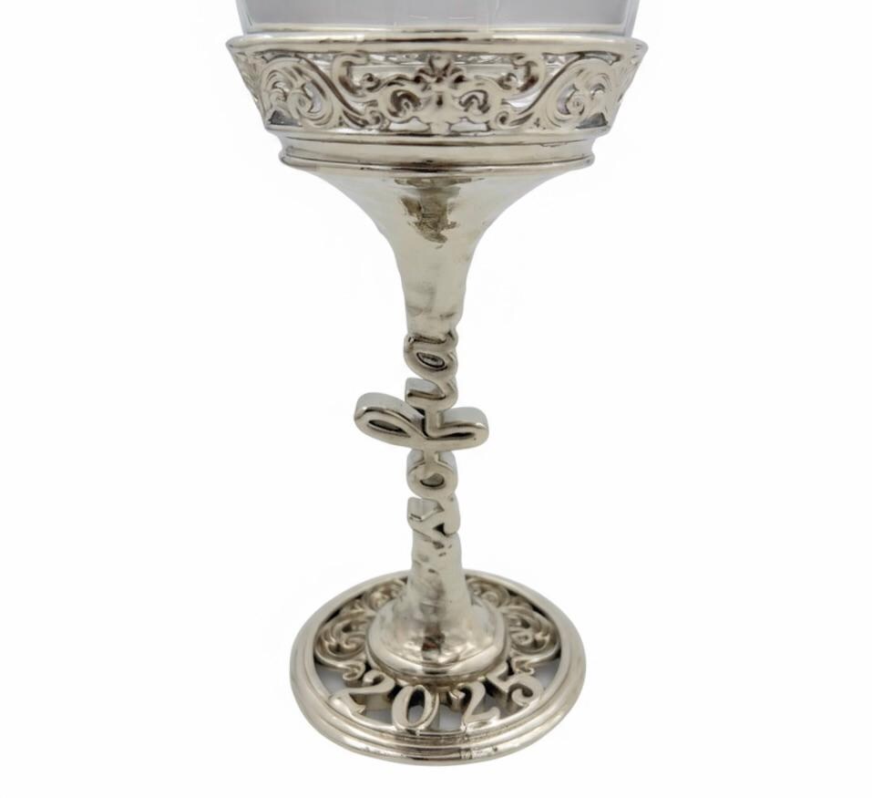 Personalised Wine Glasses Set | Electroformed Stem & Base, Wedding Gift (Set of 1 or 2)
