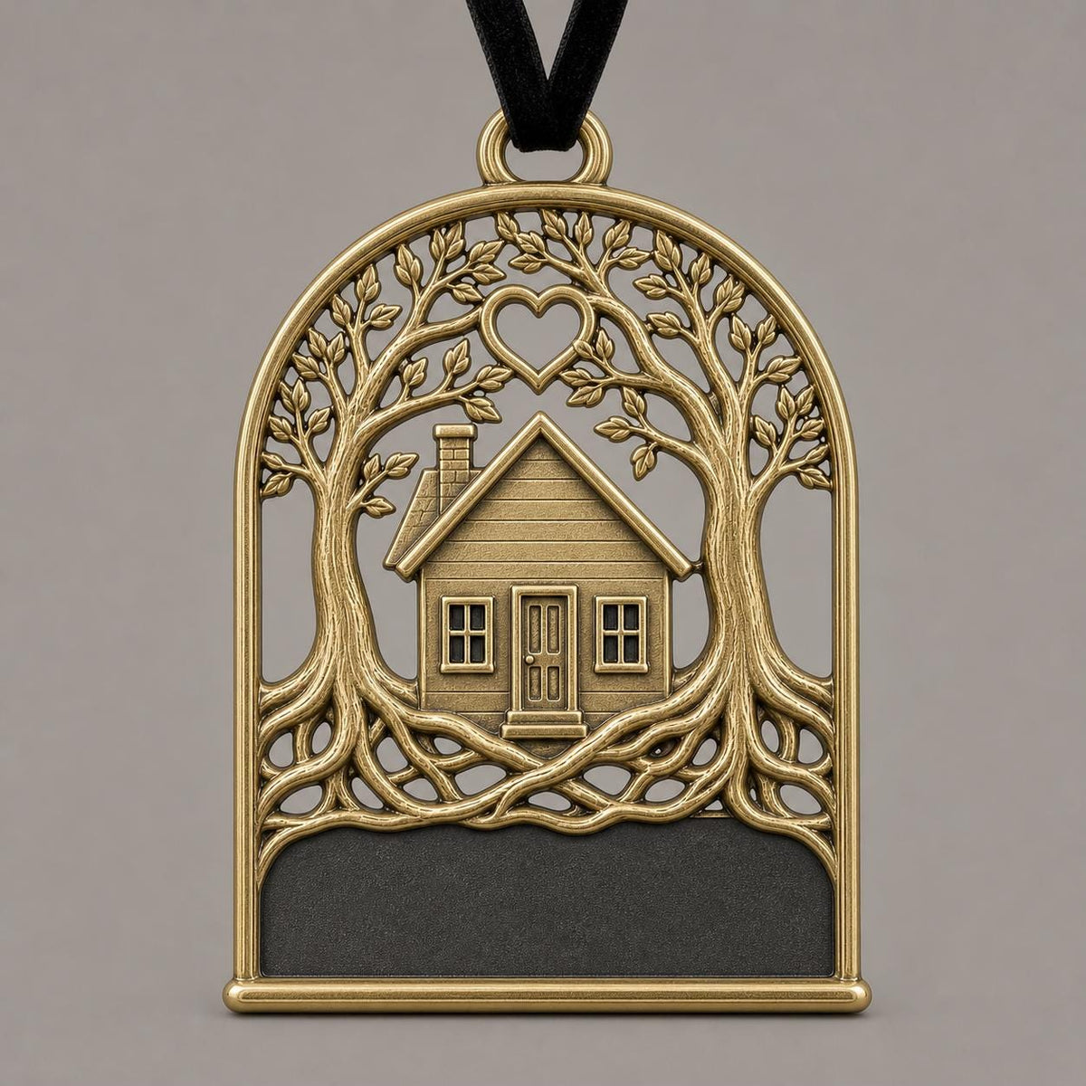 Large Personalized Family Tree Memorial Ornament | Copper & Brass Christmas Decor