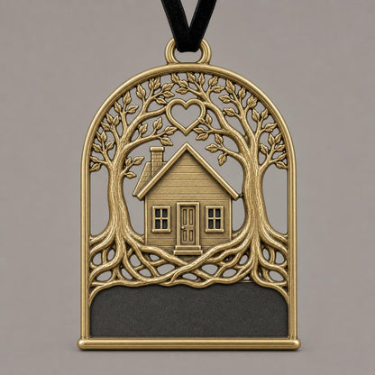 Large Personalized Family Tree Memorial Ornament | Copper & Brass Christmas Decor