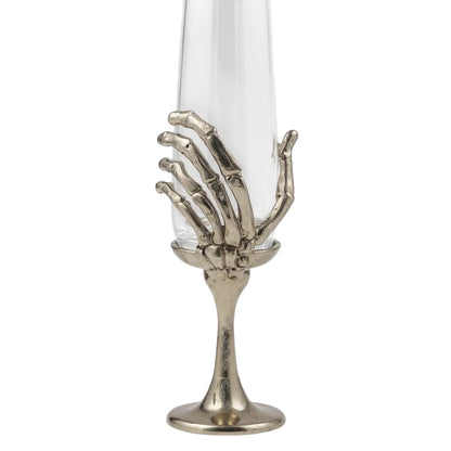 Set of 4 - Champagne Glasses | Cocktail Glasses | Halloween Glasses | Statement Barware | Gold, Antique or Silver Finish