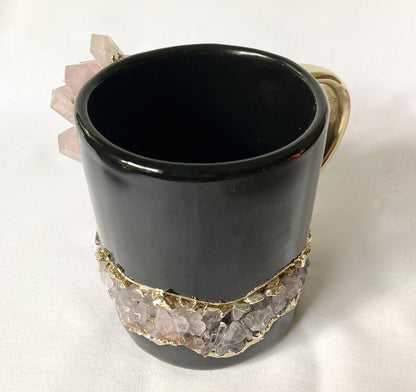 Spikes - Set of 2 Black Ceramic Mugs