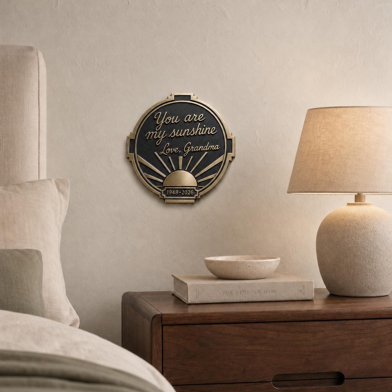 Custom Handwritten Message Plaque | Antique Brass Sign | Personalised Note Keepsake Gift