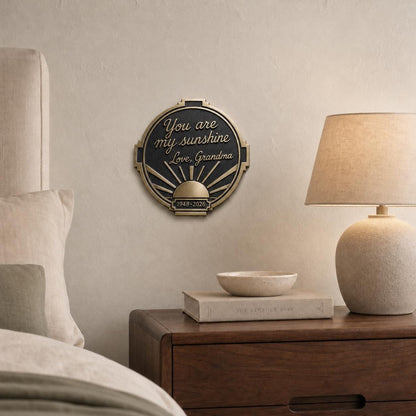 Custom Handwritten Message Plaque | Antique Brass Sign | Personalised Note Keepsake Gift