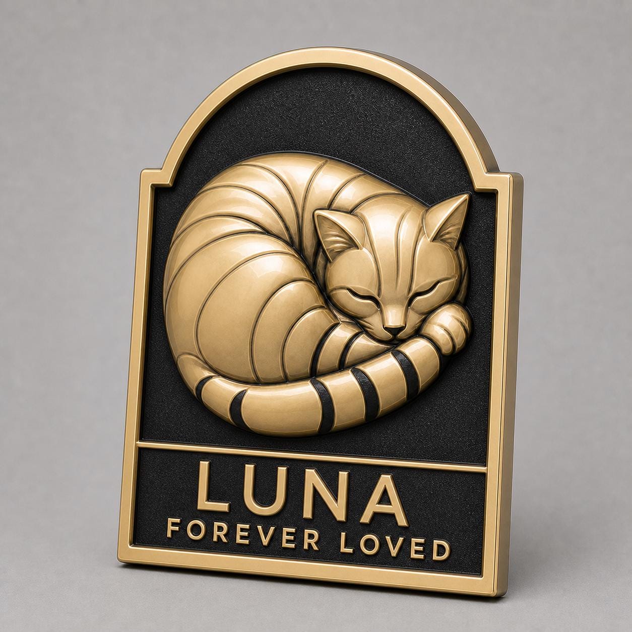 Custom Pet Portrait Relief Plaque | Raised Antique Brass Dog or Cat Wall Art