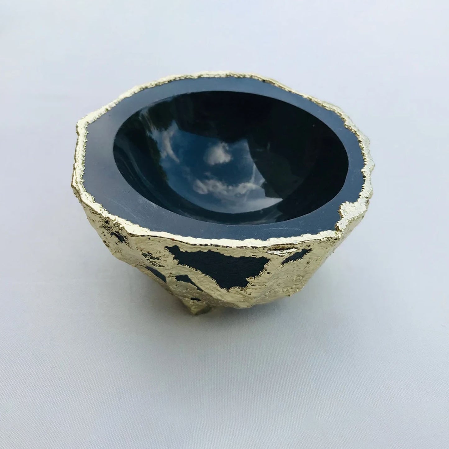 Black Agate Geode Nut/trinket/Jewellery Bowl