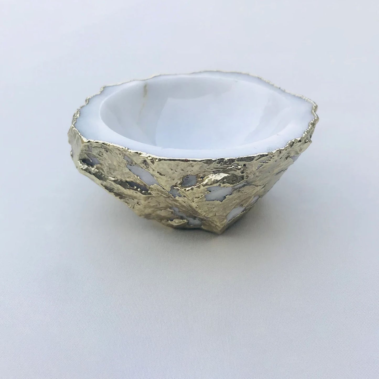 White Agate Geode Nut/trinket/Jewellery Bowl