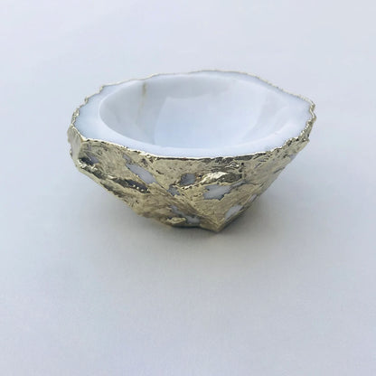 White Agate Geode Nut/trinket/Jewellery Bowl