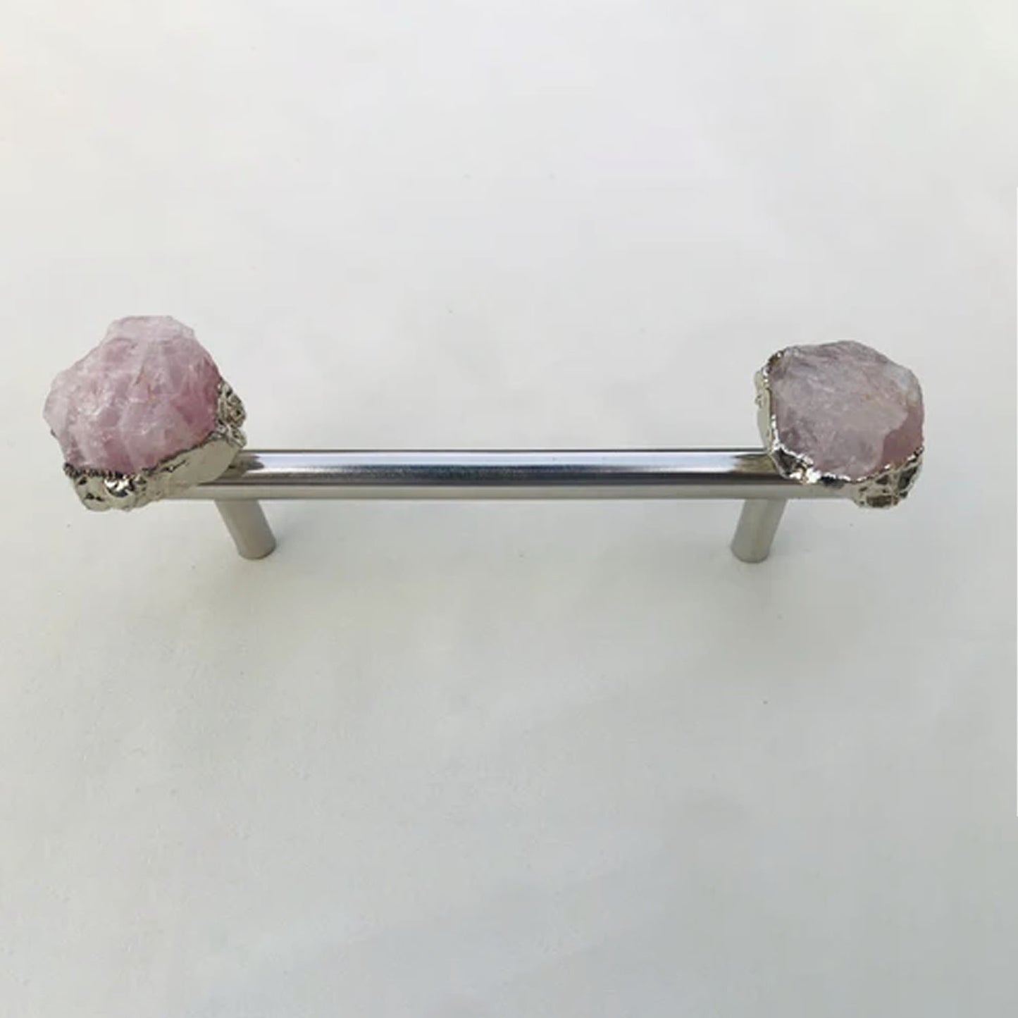 Set of 4 - Cabinet/Door/Drawer/Kitchen Handle and Pull - Rose Quartz/Agate stainless steel handles