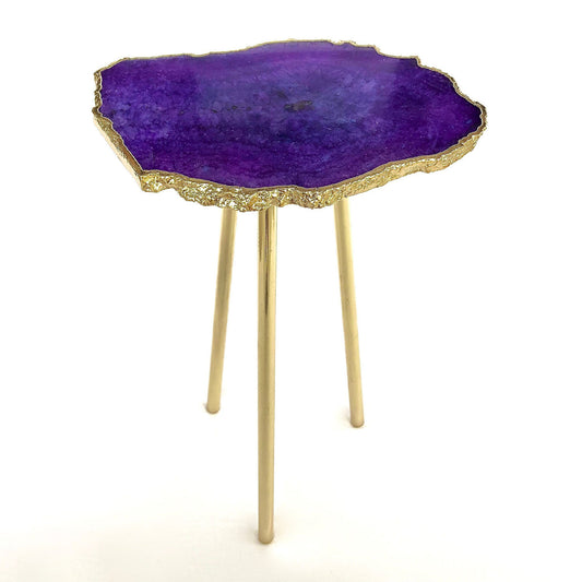Small Purple Agate/Single Piece/Crystal/Gemstone/Quartz Organic Edge Side/Drink/Table
