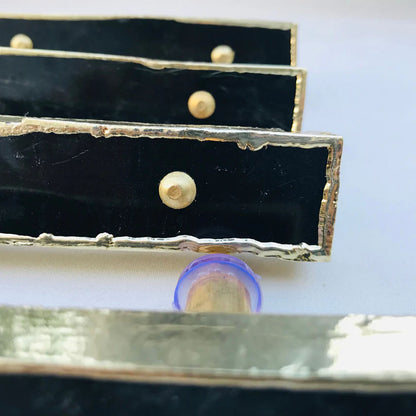 Set of 4 Black Agate Handle Barbarella