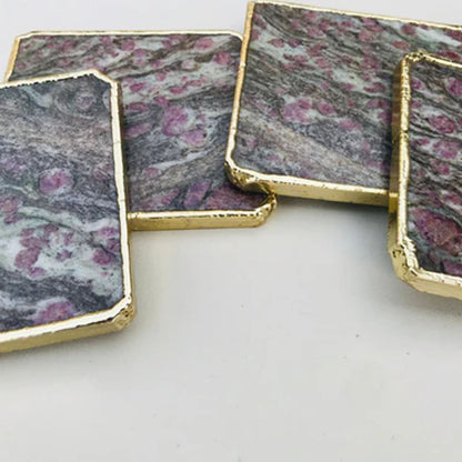 Lepidolite/Gemstone/Semi-precious stone/Agate - Set of 4 Large Coasters/Personalised Momentos