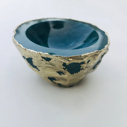 Green Blue Agate Geode Nut/trinket/Jewellery Bowl