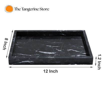 Natural Black Marble Vanity Tray