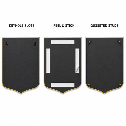 Personalized Flag Lot Address Sign, Front and Rear House Wayfinding Brass Plaque