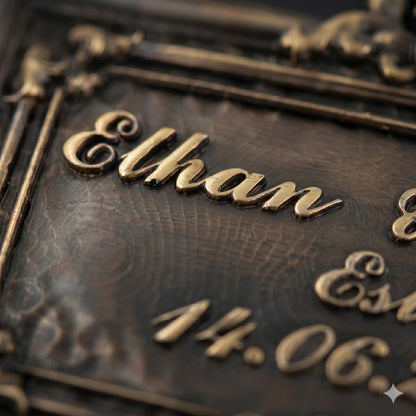Personalized Wedding Plaque, Antique Brass Couple Name Sign, Custom Marriage Date or Wedding Arbor Sign