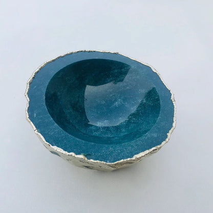 Green Blue Agate Geode Nut/trinket/Jewellery Bowl
