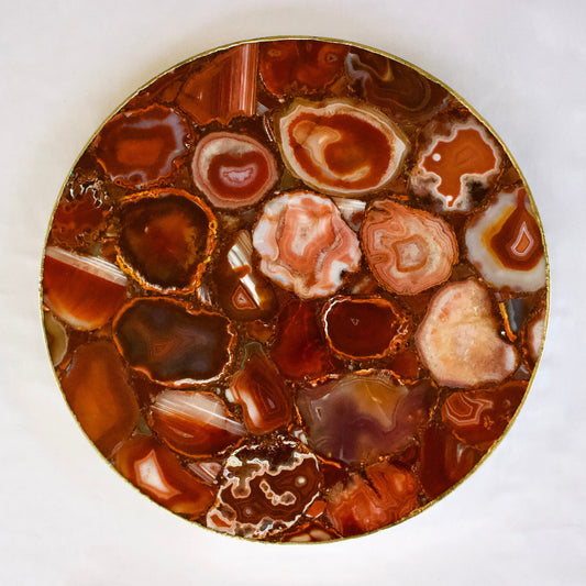 Red Agate LazySusan | Countertop | Turntable | Centrepiece |