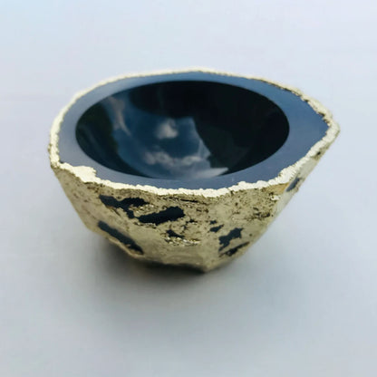 Black Agate Geode Nut/trinket/Jewellery Bowl