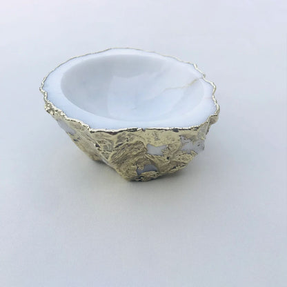 White Agate Geode Nut/trinket/Jewellery Bowl