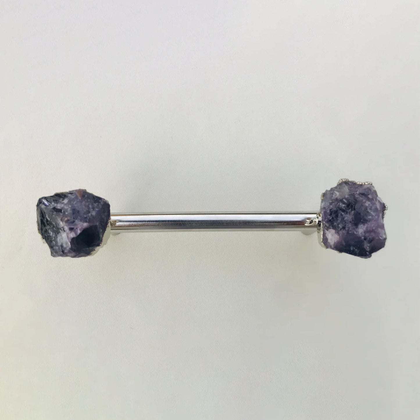 Set of 4 - Cabinet/Door/Drawer/Kitchen Handle and Pull - Amethyst/Agate/Quartz  stainless steel handles