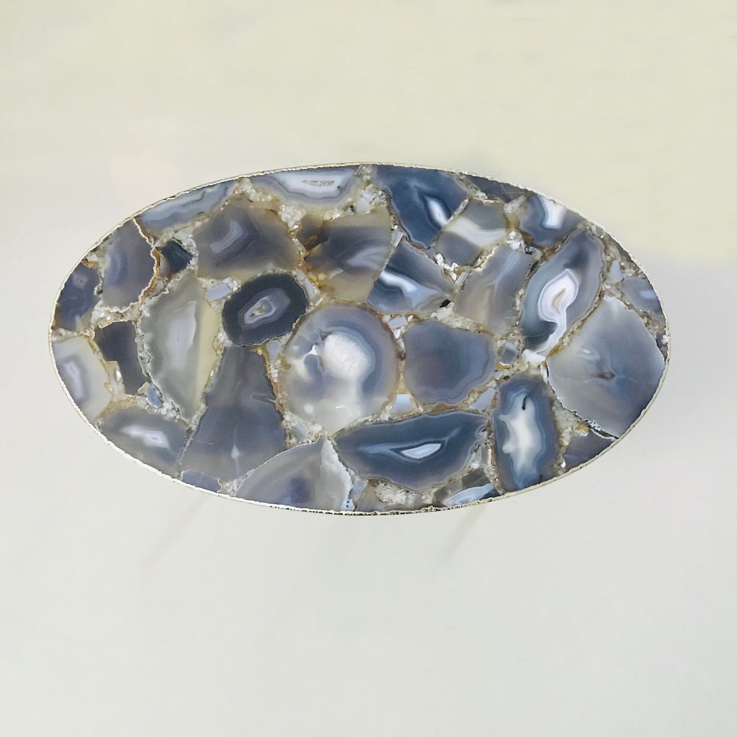 Oval Agate/Crystal/Gemstone/Quartz Organic Edge Side/Drink/Table