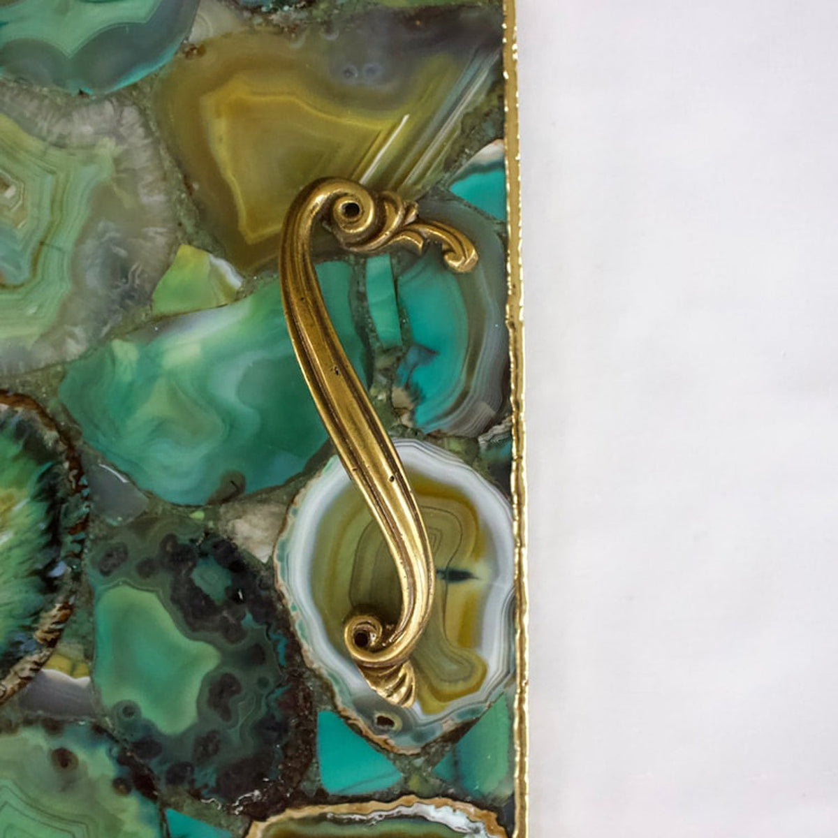 Agate square tray for cocktails, coffee or a vanity