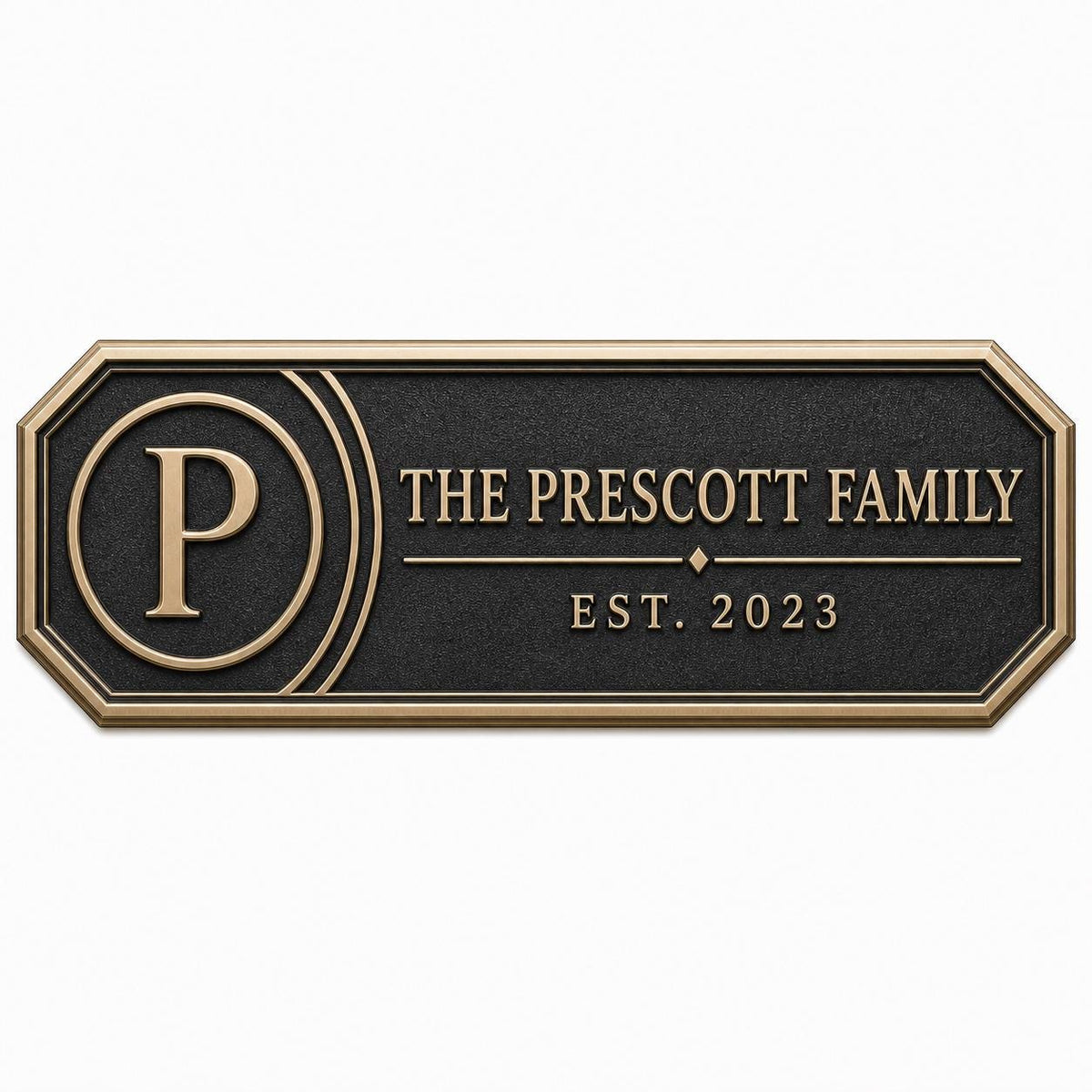 Personalised House Name Sign | Antique Brass Address Plaque | Custom Family Plaques
