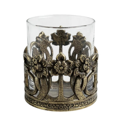 Set of 4 - Crown Dragon Whisky Glasses | Juice Glasses | Drinkware | Statement Barware | Gold, Silver or Antique Finish