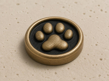 Custom Cat Paw Memorial Plaque, Antique Brass Keepsake, Personalised Cat Paw Print Ornament