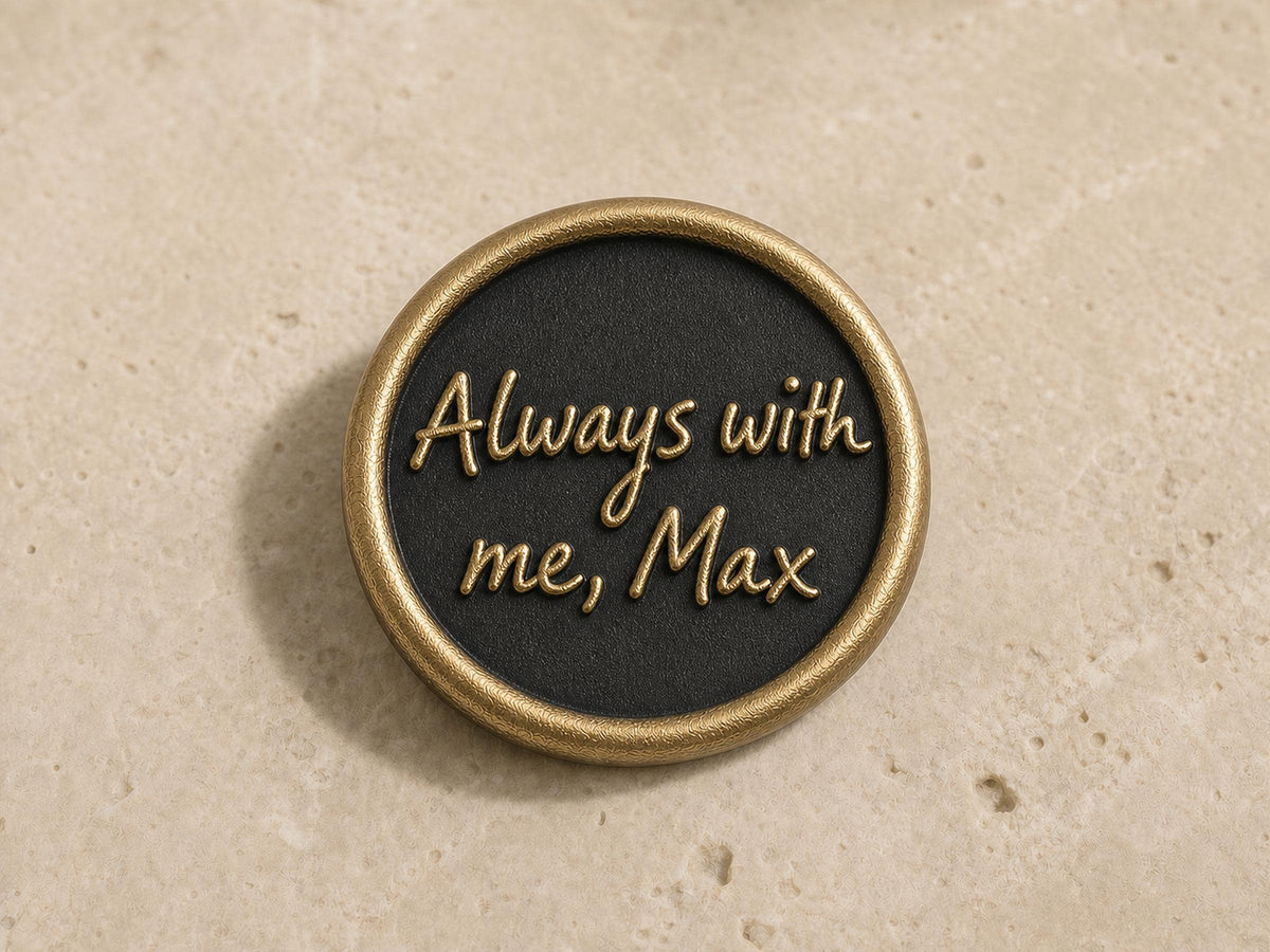 Custom Pet Nose Memorial Plaque, Antique Brass Keepsake, Personalised Dog/Cat Ornament